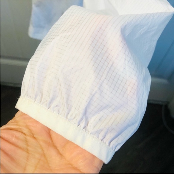 Reebok Nylon Flight Wind Zipper Pockets White  Lightweight Running Gym Jacket M - Picture 10 of 14